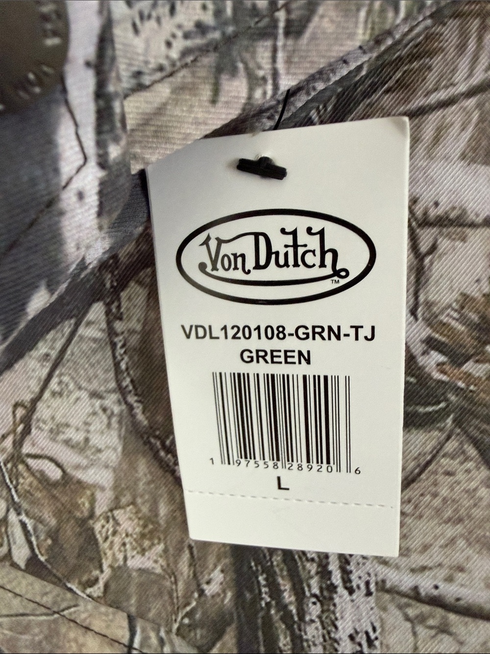 Von Dutch Mechanical Stretch Tree Camo Bomber Jacket - Size Large - Picture 4 of 15